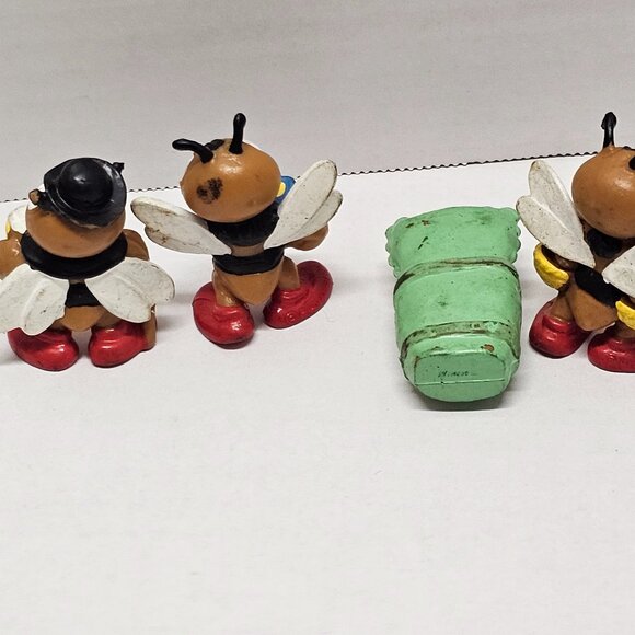 Rare Vintage 70s 4 Lot BULLY Vintage Figures Bee Bienchen The Beehive PVC 2" - Picture 8 of 15